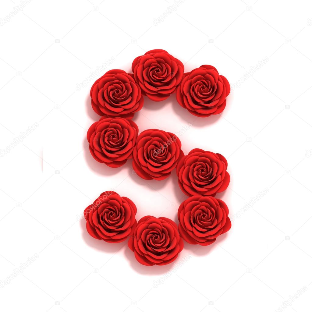 rose font letter S
