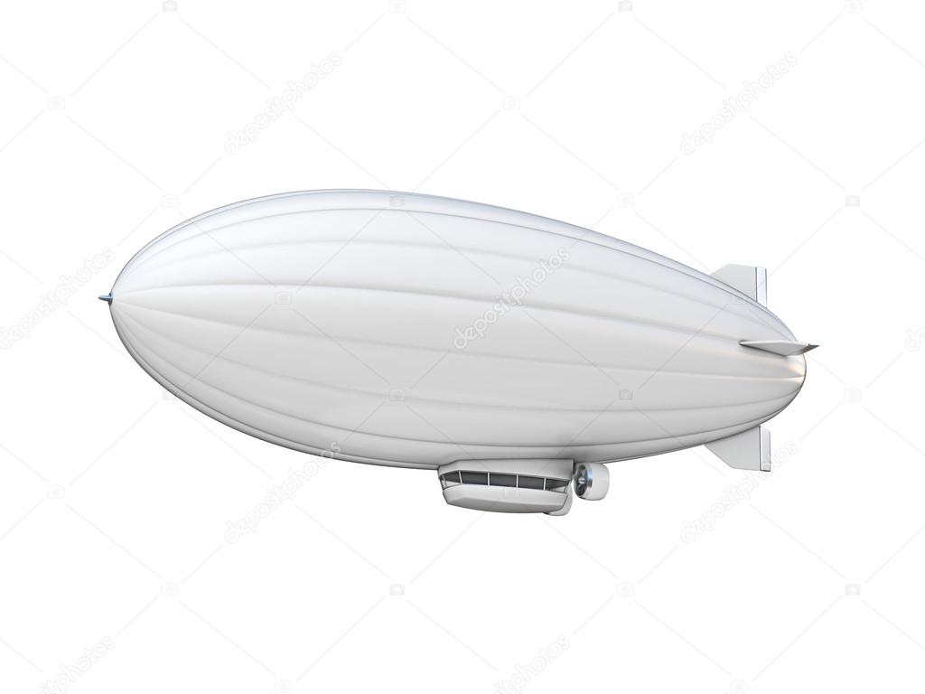 zeppelin on white background