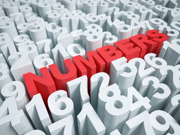 Numbers 3d background — Stock Photo, Image