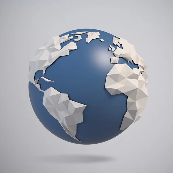 3d triangular globe — Stock Photo, Image