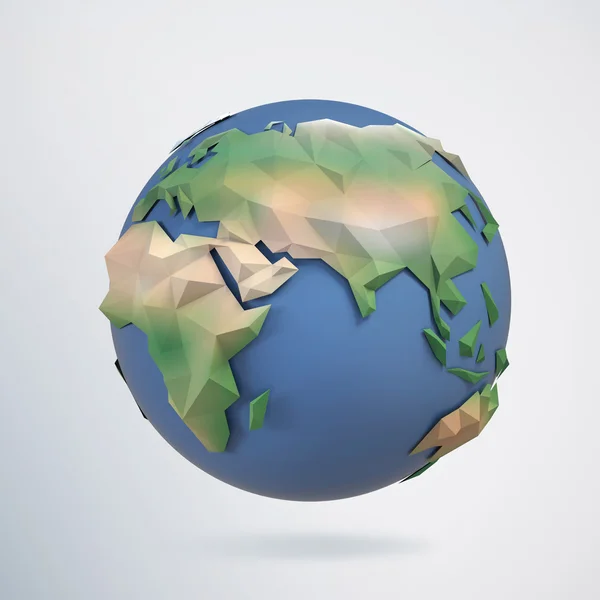 3d triangular globe — Stock Photo, Image