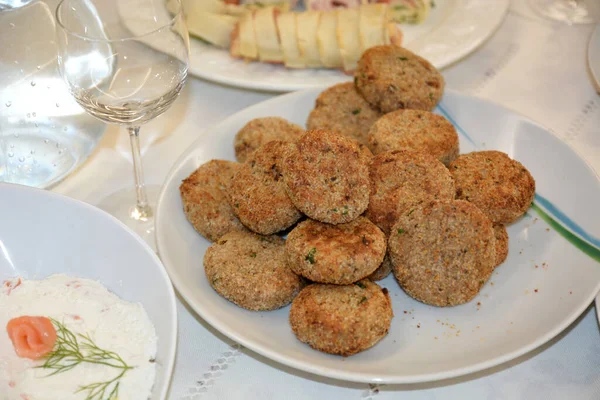 Polpette Mangiare Pasto Ristorante Cena Pranzo — Foto Stock