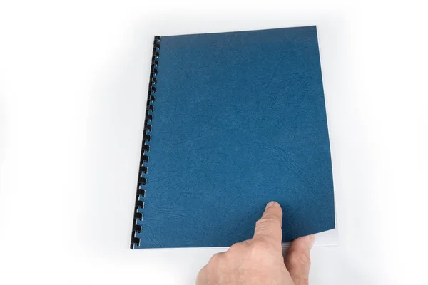 Cerrado Nuevo Cuaderno Con Una Encuadernación Blanco — Foto de Stock