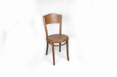 Retro ahşap Thonet sandalye beyaz üzerinde