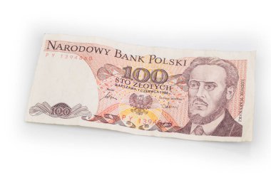 Beyaz arka planda komünist dönemden kalma eski bir cila.