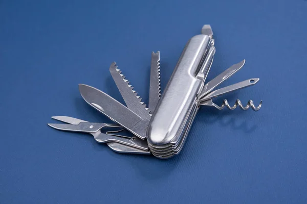 Schweizer Viele Aufgabe Armee Messer Taschenmesser Mit Mehreren Werkzeugen — Stockfoto