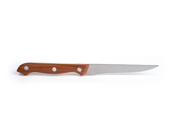 Beyaz Arka Planda Yeni Bir Mutfak Bıçağı — Stok fotoğraf