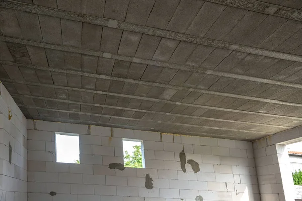 Soffitto Cemento Una Casa Costruita — Foto Stock