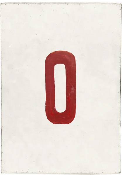 Číslo nula na bílém Pøekližované desky — Stock fotografie