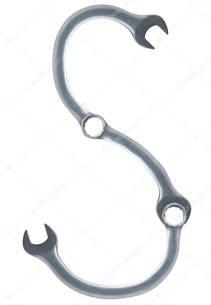 letter S made of spanners