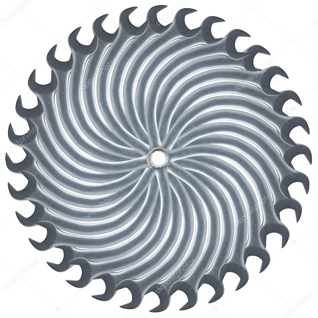 Circular saw blade made of spanners