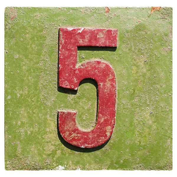 Plaque avec un numéro 5 — Photo
