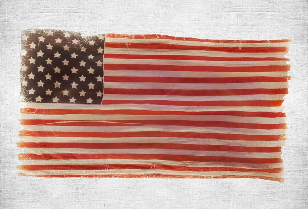 Amerikanische Nationalflagge an der Wand — Stockfoto