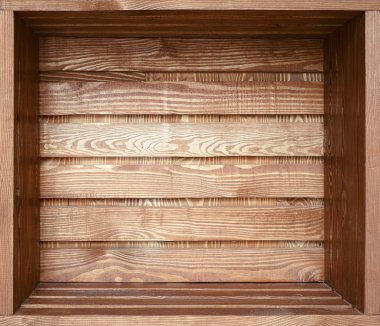 Boş eski ahşap raf