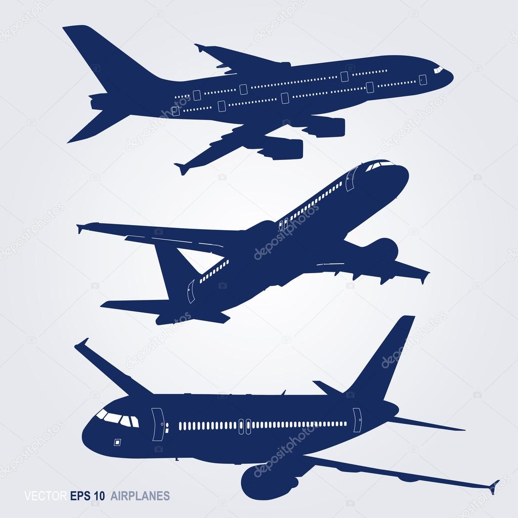 airplanes silhouettes