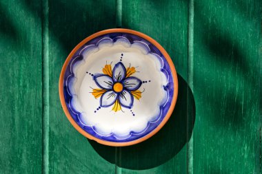 Traditional maltese hand-painted plate clipart