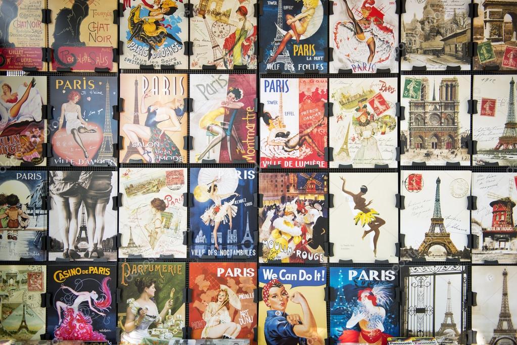 Download Collections of vintage postcards from paris — Stock Image