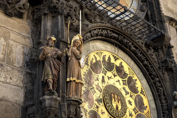 Detalj av den astronomiska klockan i Prag — Stockfoto