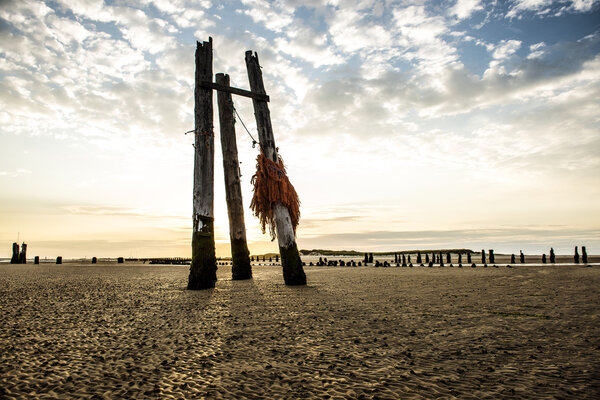 Remnants of an old pier