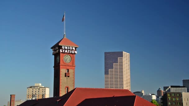 Union Station e il centro città — Video Stock