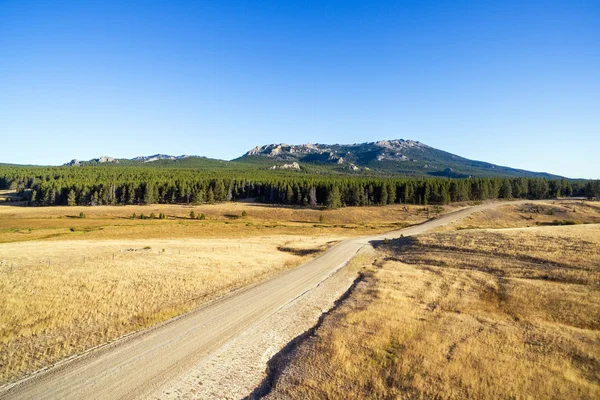 Bighorn Mountains and Dirt Road — Stock Photo, Image