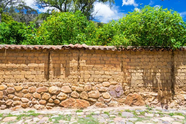 Velha Muralha em Villa de Leyva — Fotografia de Stock