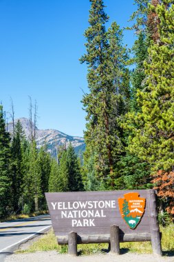 Yellowstone Entrance Vertical View clipart