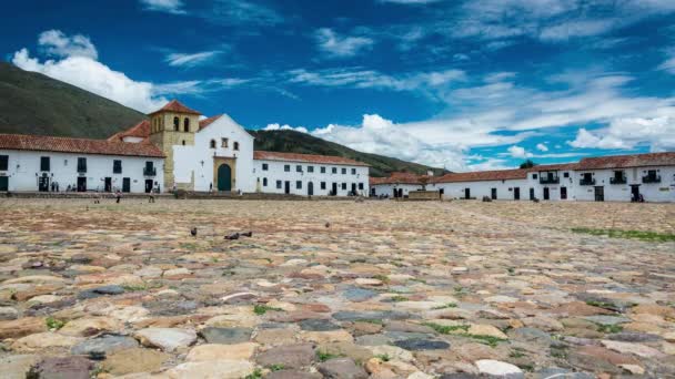 Villa de Leyva Plaza — Vídeo de Stock