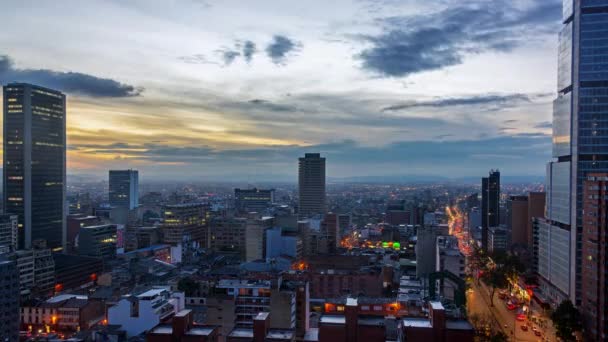 Centrala Bogota tidsfördröjning — Stockvideo