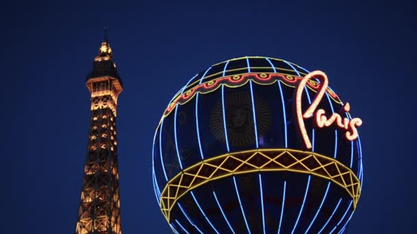Paris Las Vegas — Stockvideo