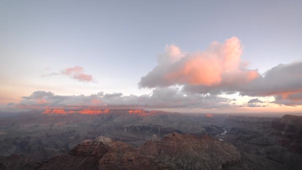 Nuvens passando pelo Grand Canyon — Vídeo de Stock