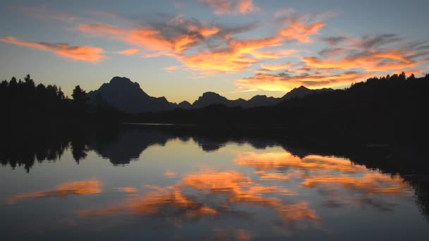 Teton εθνικό πάρκο ηλιοβασίλεμα — Αρχείο Βίντεο