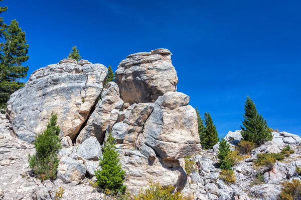 Sziklás felszínre a Yellowstone — Stock Fotó