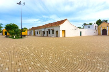 Idyllic Plaza in Mompox, Colombia clipart