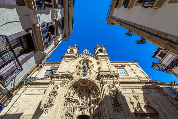 Ohromující Pohled Baziliku Donostia San Sebastian Španělsko — Stock fotografie