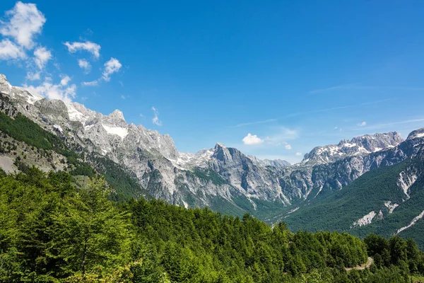 Vista Maestosa Delle Montagne Maledette Vicino Theth Albania — Foto Stock