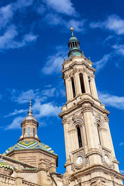 Vista Para Basílica Saragoça Espanha — Fotografia de Stock