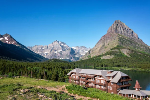 Historisch Veel Glacier Hotel Lake Glacier National Park — Stockfoto