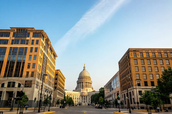 Madison Juli 2021 Utsikt Över Huvudstadsbyggnaden Madison — Stockfoto