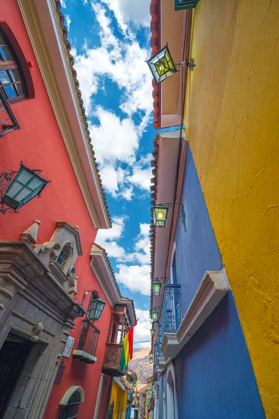 Színes jaen street, la Paz — Stock Fotó