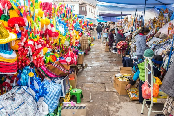 Trh v copacabana, Bolívie — Stock fotografie