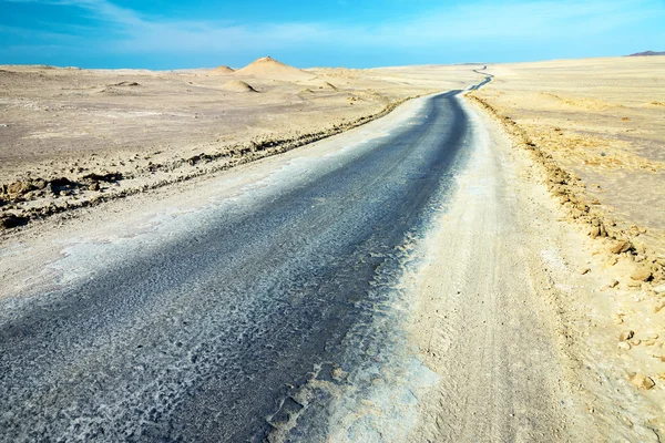 Länge öken road — Stockfoto