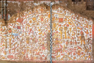 Ancient Mural in Peru clipart