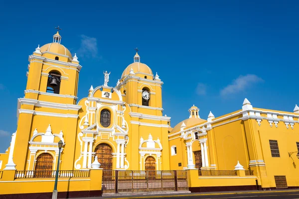 stock image Yellow Cathedral in Trujillo, Peru