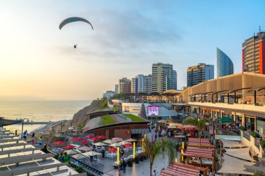 Paraglider in Lima, Peru clipart