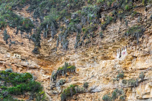 Acantilado y Sarcófagos Cerca de Chachapoyas, Perú —  Fotos de Stock