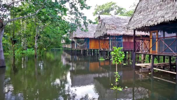 Loja de selva em Stilts — Vídeo de Stock