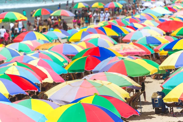 Colorful Beach Umbrellas — Stock Photo, Image