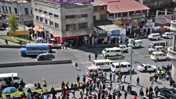 La Paz, Bolivia Intersección — Vídeo de stock