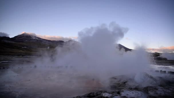 Steaming Geyser in Chile — Stock Video